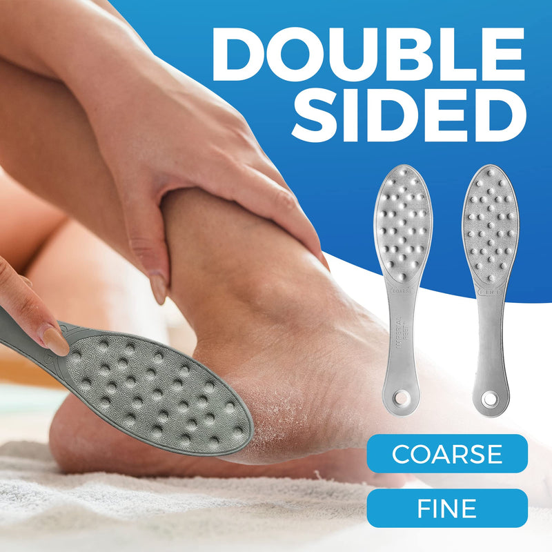 Stainless Steel Foot Scraper - Professional Double-Sided Foot File Callus Remover for Feet - Foot Rasp Scrubber for Wet Or Dry Skin - Easy to Clean Pedicure Tool, Heel Grater for Feet - NewNest Australia