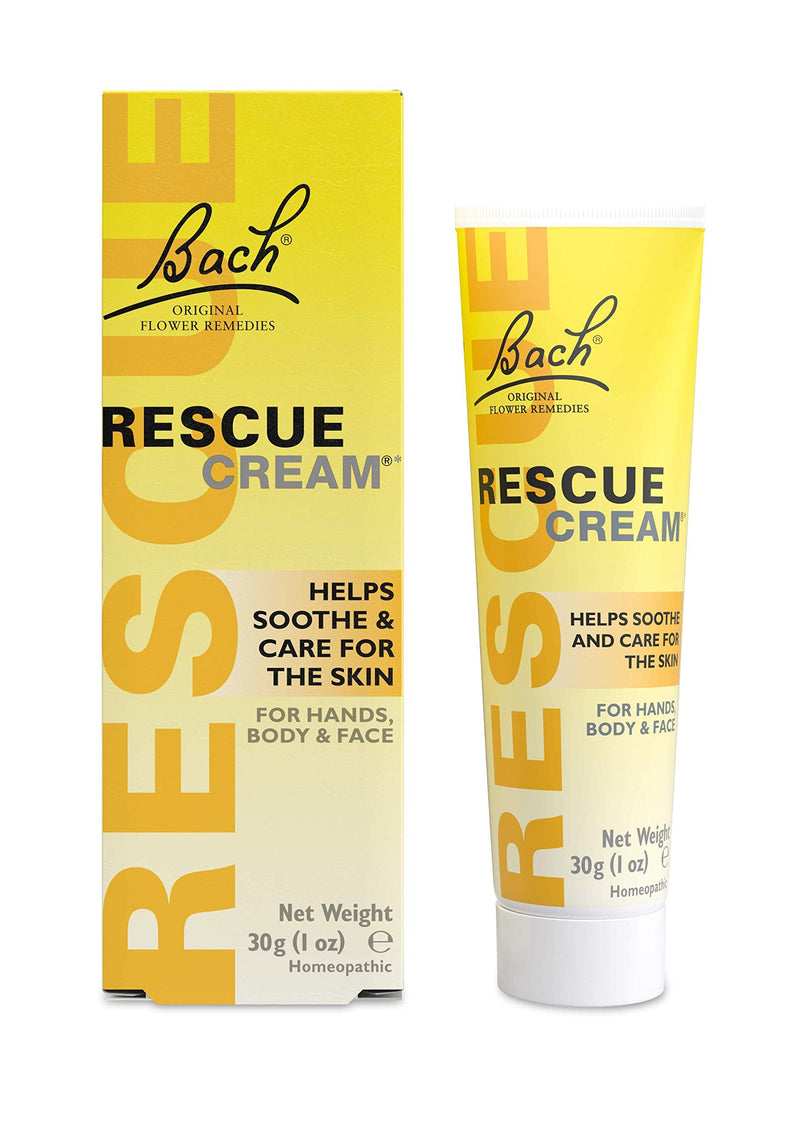 Bach RESCUE Cream, Hydrating Skincare for Hands, Body and Face, Shea Butter, Homeopathic Flower Remedy, Fragrance-Free, Paraben-Free, 30g - NewNest Australia