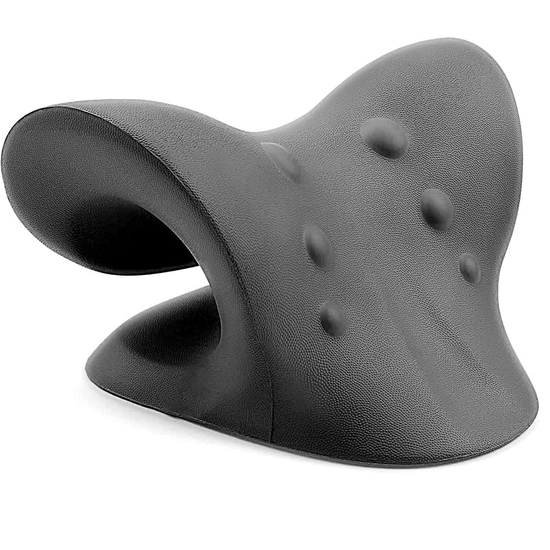 Shoulder Relaxation Pillow Neck Stretching Device to Relieve TMJ Pain and Cervical Spine Alignment Chiropractic Pillow Neck Stretcher Black - NewNest Australia