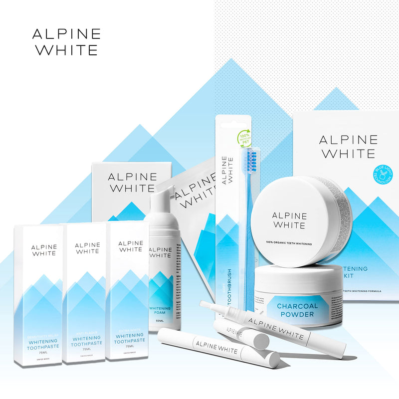 Alpine White Whitening Toothpaste Anti Plaque I Whitening Toothpaste Vegan Against Stubborn Tartar I Gentle & Whitening Toothpaste With Silica & Xylitol I Sustainable Dental Care - NewNest Australia