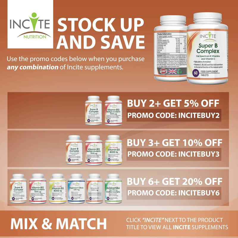 Vitamin B Complex High Strength | Super B Complex with B1, B2, B3, B5, B6, B12, Folic Acid, Vitamin C and Biotin | Suitable for Vegetarians and Vegans Plus GMO Free 60 Premium Easy Swallow Tablets - NewNest Australia