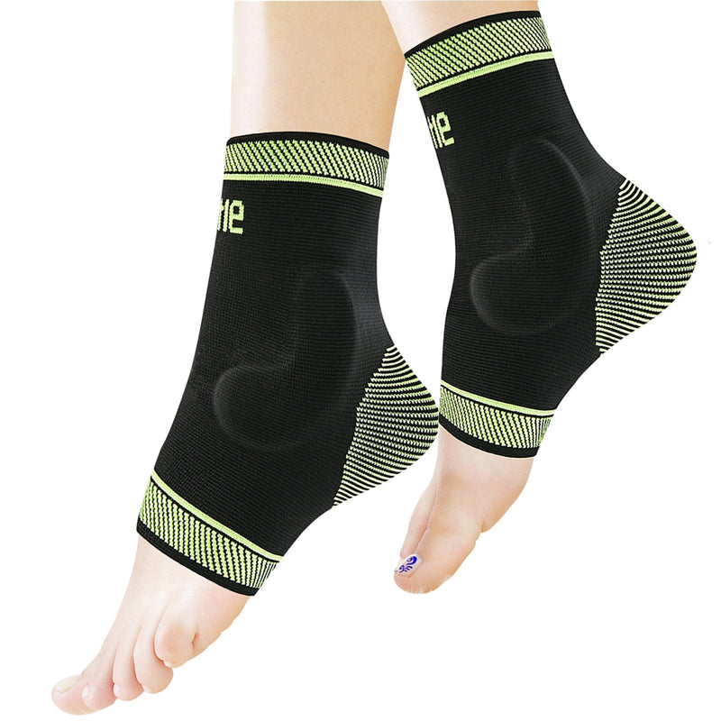 Protle Foot Socks Ankle Brace Compression Support Sleeve with Silicone Gel - Boosts Recovery from Joint Pain, Sprain, Plantar Fasciitis, Heel Spur, Achilles tendonitis Small Pair-Black - NewNest Australia