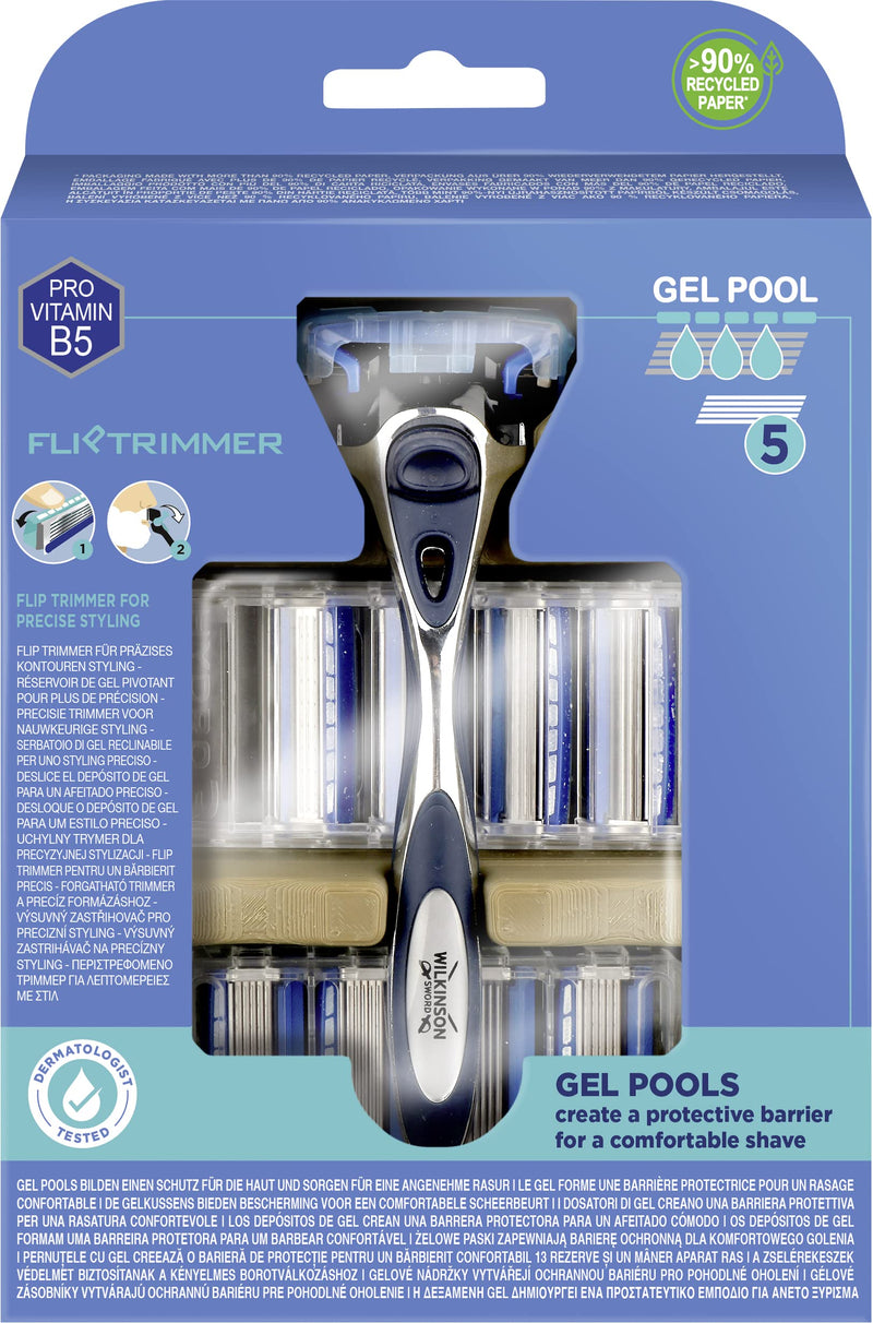 WILKINSON SWORD - Hydro 5 skin protection for men | Regularly | { 1 razor handle + 13 replacement blades }, 14 pieces (pack of 1) - NewNest Australia