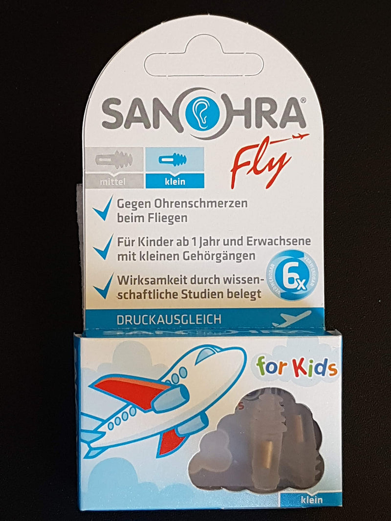 Sanohra Fly Earplugs For Children - Pain-Free Flying - Earplugs Make It Easier To Equalize Pressure On The Plane - 24 Db Snr Noise Insulation - Reusable - 1 Pair - For Children - NewNest Australia