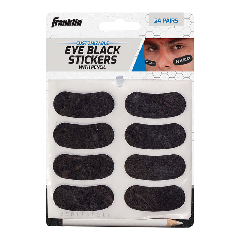 Franklin Sports Eye Black Stickers for Kids - Customizable Lettering Baseball and Football Eye Black Stickers - White Pencil Included - Includes 24 Pairs - NewNest Australia