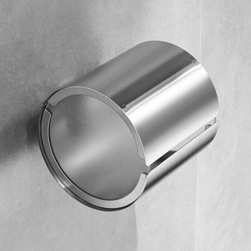 JunSun Toilet Paper Holder Round Tissue Paper Roll Holder Cat Proof Toilet Paper Holder Dog Proof Toilet Paper Holder Wall Mounted -Stainless Steel Brushed Nickel - NewNest Australia