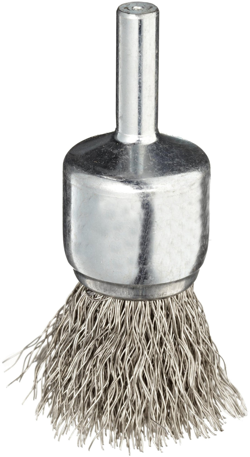 Weiler 10018 3/4" Crimped Wire End Brush, .0104" Stainless Steel Fill, Made in the USA 0.0104" Wire Fill - NewNest Australia