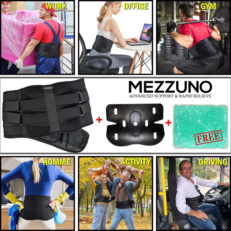 Back Support For Men And Women With Improved Support Removable And Thermotherapy Pad - Lumbar Support Belt For Lifting Heavy Loads - Back Strap Back Pain (Large) - NewNest Australia