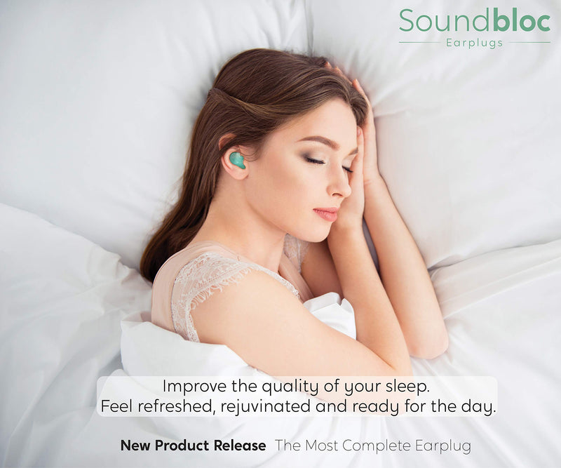 Aurora by Soundbloc™- 6 Pairs – Super Soft Silicone Ear Plugs for Sleeping, Meditation Aid - Custom Fit Ear Plug Noise Cancelling Reusable - The Earplug for Sleep, Meditate Size S/M - NewNest Australia