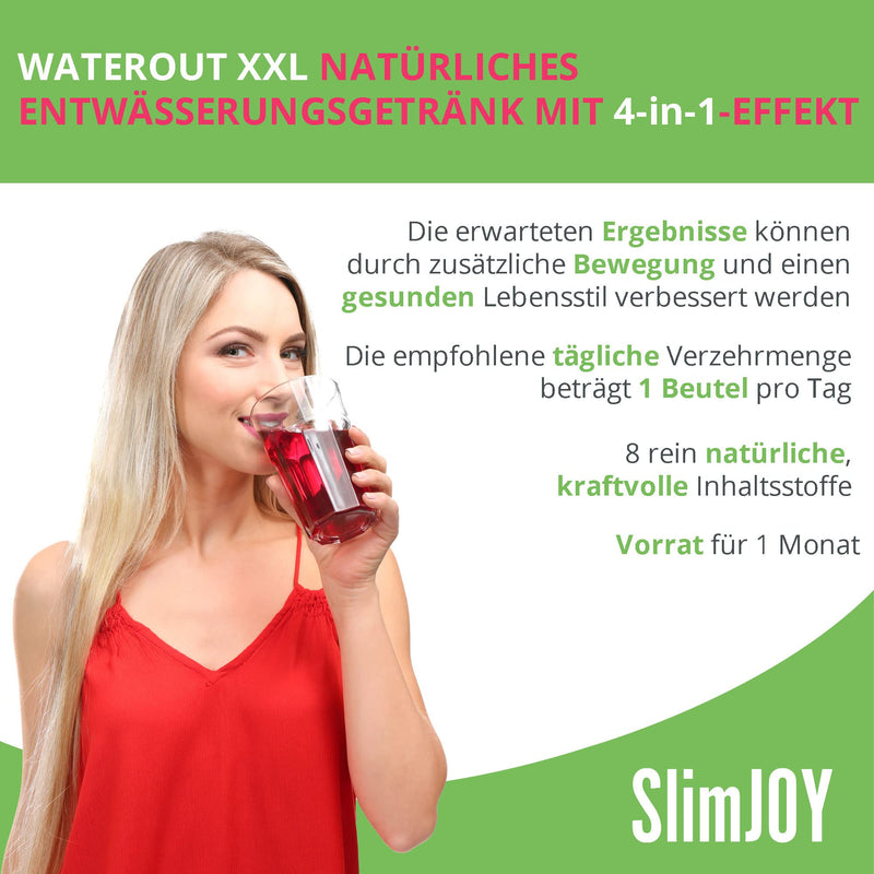 Slimjoy Waterout Extreme - Natural Drainage, Diuretic And Detox Tea - 3 X 10 Bags, Enough For 30 Days - With Free E-Book Guide (English Language Not Guaranteed) - NewNest Australia