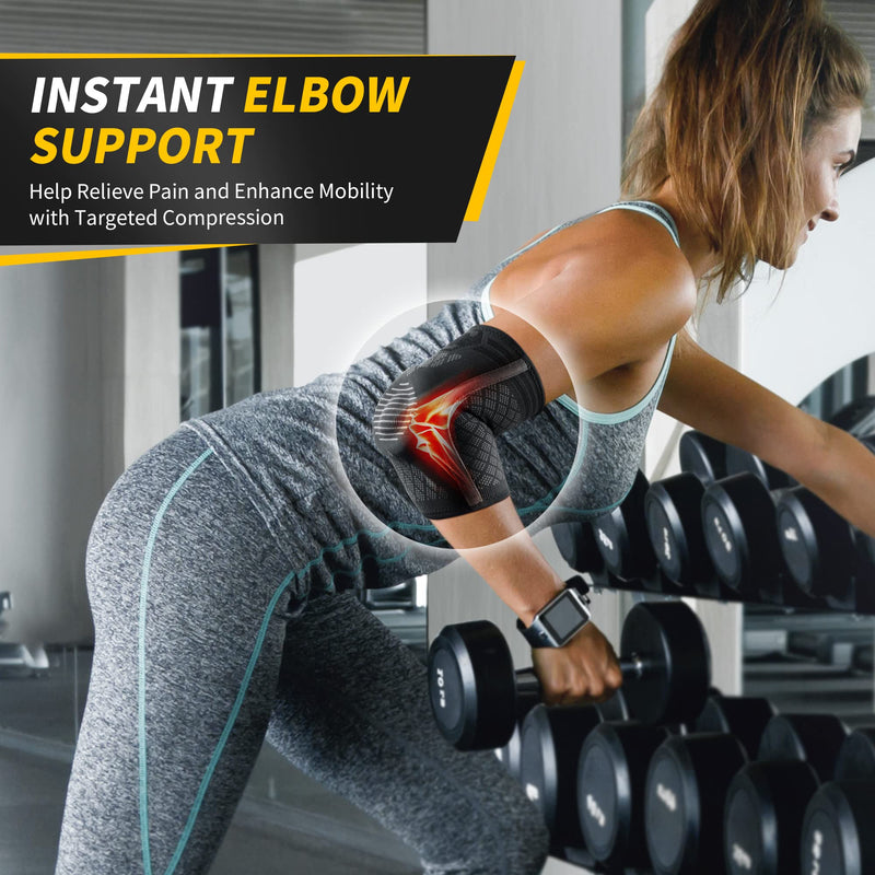 Cambivo 2 X Elbow Support For Men And Women, Tennis Elbow Bandage With Gel Pad And Side Stabilizers, Bandage Elbow For Pain Relief For Tennis Elbow, Golfer'S Elbow, Tendonitis - NewNest Australia