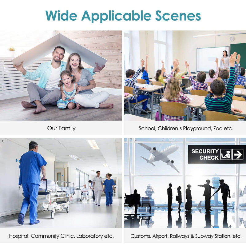 Ear Thermometer for Adults Baby, KKmier 3 in 1 No Contact Temperature Thermometer Checker, Infrared Forehead Thermometer with Fever Alarm, Instant Accurate Reading Grey - NewNest Australia