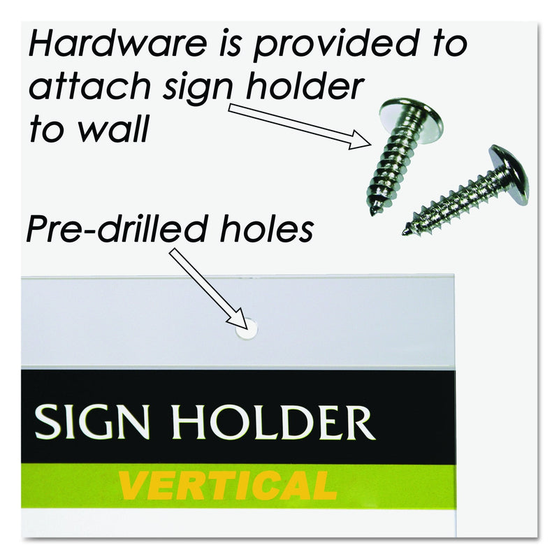 NuDell 38017Z Clear Plastic Sign Holder, Wall Mount, 11 x 17 - NewNest Australia