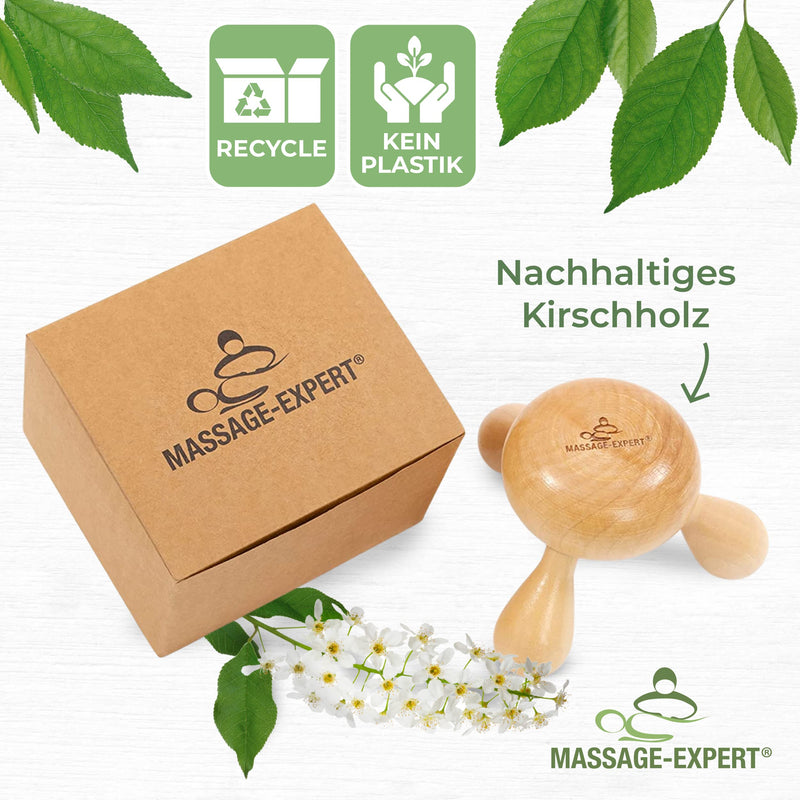 Ergo Massage Aid / Massager Made Of Cherry Wood, Oilproof, Relaxation For Back, Neck, Arms And Legs, Top Hygiene Thanks To Oil-Resistant Painting, Quality From Massage-Expert - NewNest Australia