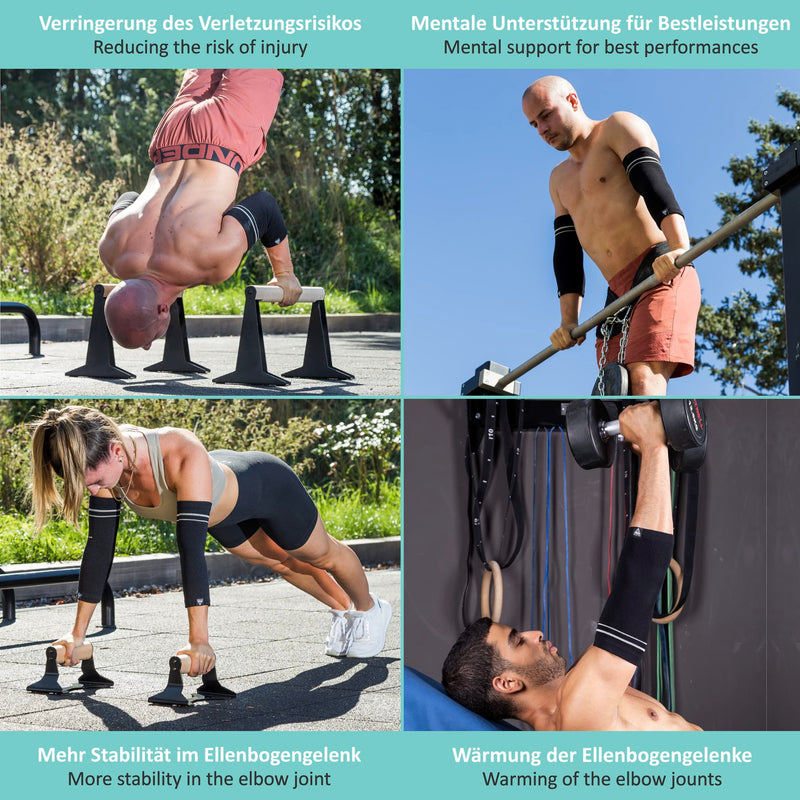 Pullup & Dip Elbow Bandages For Men And Women, 1 Pair Of Fitness Elbow Support Stabilises Joints Non-Slip Tennis Elbow Bandage, Sports Bandage For Fitness, Strength Training, Basketball - NewNest Australia