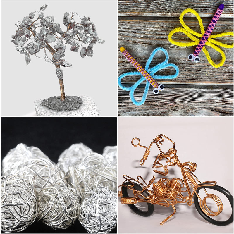9 Pack Jewelry Beading Wire 20 Gauge 24 Gauge 26 Gauge Craft Jewelry Wire Jewelry Making Supplies Craft Wire Copper Beading Wire for Jewelry Making with Cutting Pliers,3 Size - NewNest Australia