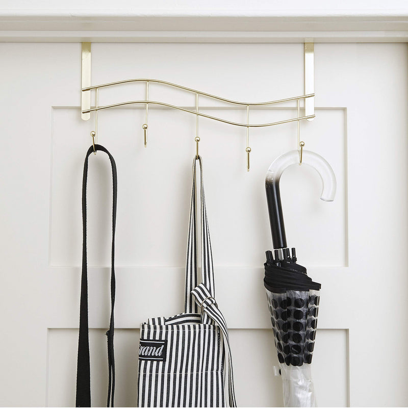 NewNest Australia - Better Houseware Door Hook Rack-Brass Plated 