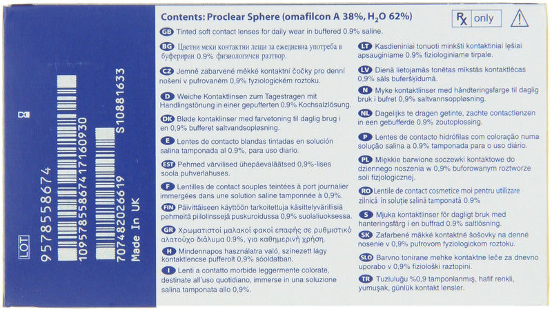 Proclear Sphere monthly lenses soft, 6 pieces / BC 8.60 mm / DIA 14.2 / -14.00 diopters -14.0 diopters 8.6 millimeters 14.2 millimeters - NewNest Australia