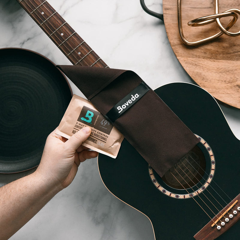 Boveda Wooden Music Instruments - 49% RH 2-Way Humidity Control - Size 70 For Wooden Instruments – Protects All Wood Instruments For Optimal Sound – Prevents Cracking & Warping Of Guitars – 4 Count 49% RH (Music/Food) - NewNest Australia