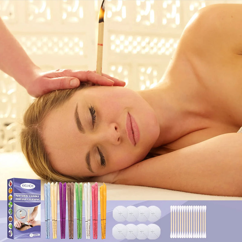 Retoo Ear Candles For Cleaning, Pack Of 16, Ear Candles, Beeswax Ear Candles With Safety Filter, Beeswax, Earwax, Hollow Taper Candles With 16 Protective Discs, For Relaxing And Cleaning - NewNest Australia