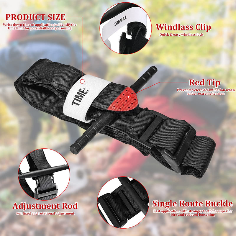 2 Pack Tourniquet, Outdoor Emergency Tourniquet,Quick Release Buckle One-Handed Operated, First Aid Equipment or Camping Hiking Mountaineering Outdoor Sports - NewNest Australia