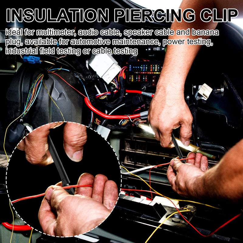 4 Pcs Puncture Probe P5010 Electrical Wire Piercing Test Clip Multimeter Piercing Probes Test Probes and Leads Automotive Test Cable Kit for Auto Testing Repairing Tool, Black and Red - NewNest Australia