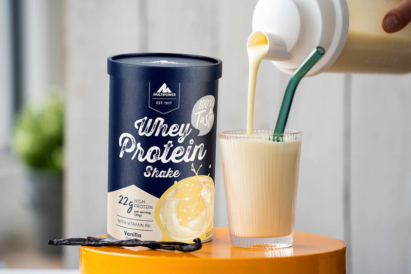 Multipower Whey Protein Shake Powder 420 g, Protein Powder with Vanilla Flavor and Vitamin B6, Ideal for Regeneration of the Body After Sports - NewNest Australia