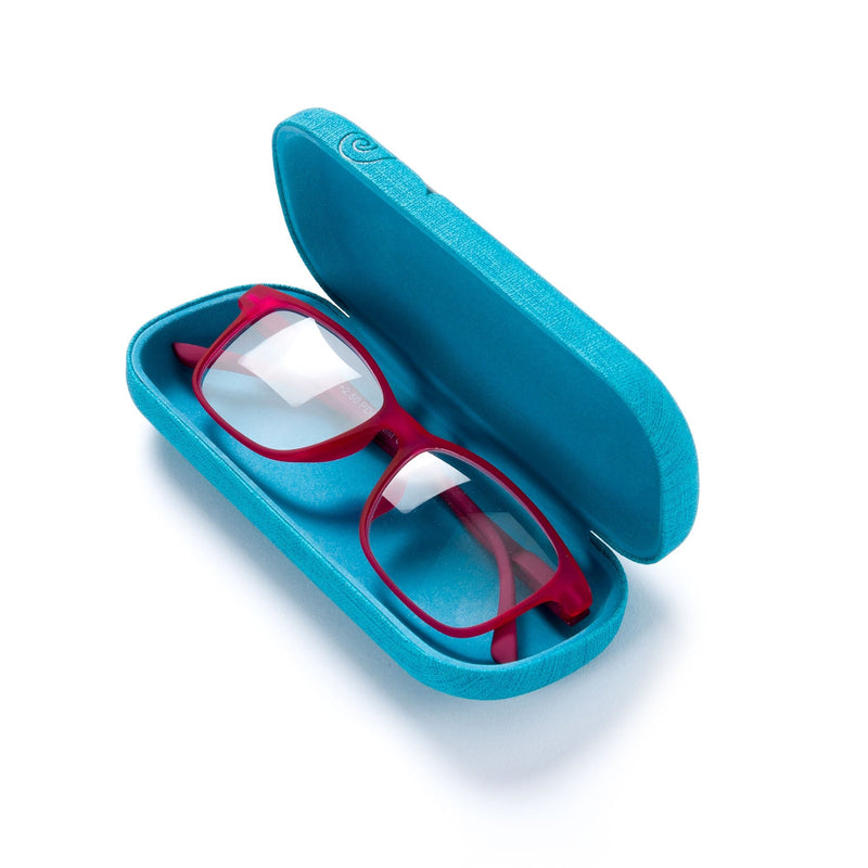 FEFI Hardcase glasses case Nature - embossed flower design blue - NewNest Australia