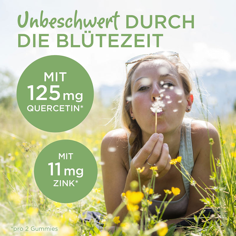 Nature'S Way Quercetin Zinc Gummies - Strengthen The Immune System With Lemon Flavor - From The Flowers Of The Japanese String Tree - 60X Vegetarian Gummy Bears With Zinc Without Artificial Additives - NewNest Australia