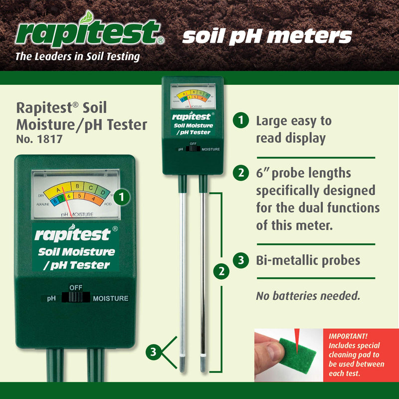 Luster Leaf 1817 Rapitest Soil pH/Moisture Tester - NewNest Australia