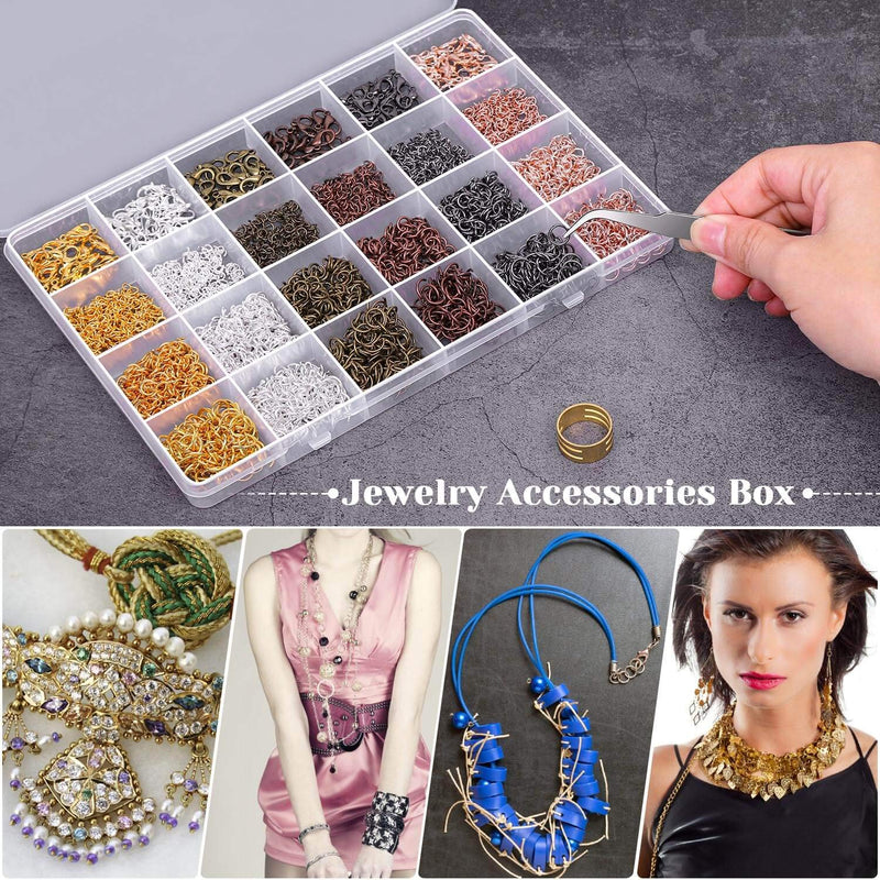 Jump Rings for Jewelry Making, Cridoz 2340Pcs Open Jump Rings and Lobster Clasps Jewelry Making Supplies Kit for Necklace and Jewelry Repair - NewNest Australia