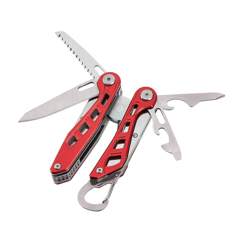 Amazon Basics 8-in-1 Stainless Steel Multitool Safety Lock with Nylon Sheath Red - NewNest Australia
