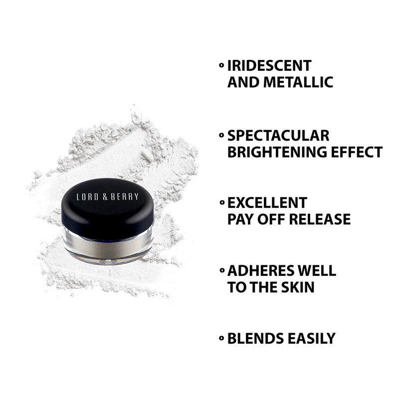 LORD & BERRY Stardust Loose Powder Glitter EyeShadow, White Moon - NewNest Australia