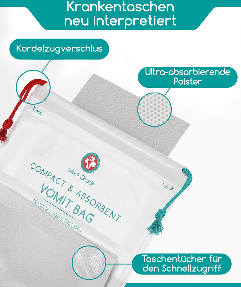 Poop Bags [Pack Of 22] - Leak-Proof And Absorbent Breaking Bags By Medi Grade - Burp Bag - Zero Odor Thanks To Gel Technology - 750 Ml Capacity - Crushing Bag Sealable - NewNest Australia