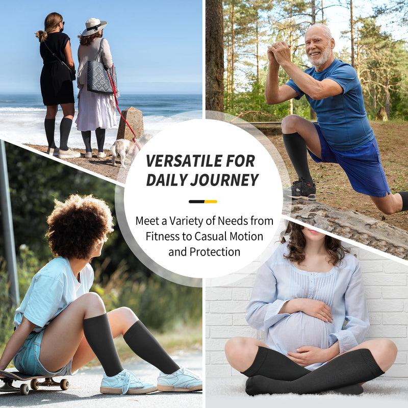 Cambivo 8 Pairs Of Compression Stockings For Men And Women, Support Stockings, Compression Socks 8-15 Mmhg For Recovery, Running, Flight, Work, Compression Socks For Daily Wear - NewNest Australia