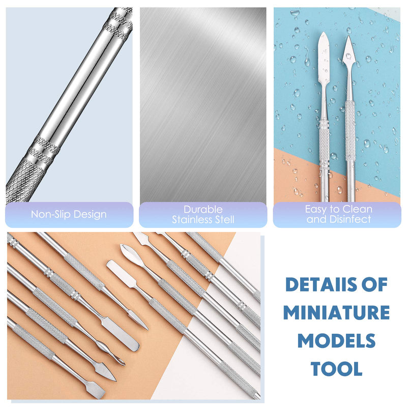 5 Pieces Miniature Sculpting Tools Set Mini Stainless Steel Double-Headed Tool for Model and Convert Plastic, Resin and Metal Tabletop War Game Miniatures Models - NewNest Australia