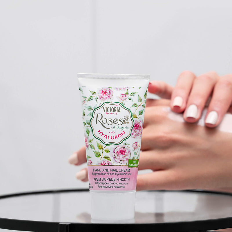 Gentle Hand and Nail Moisturising Cream with Essential Bulgarian Rose Oil and Hyaluronic Acid for Dry, Irritated, or Itchy Skin 50 ml - Smooth and Silky Softness! - NewNest Australia