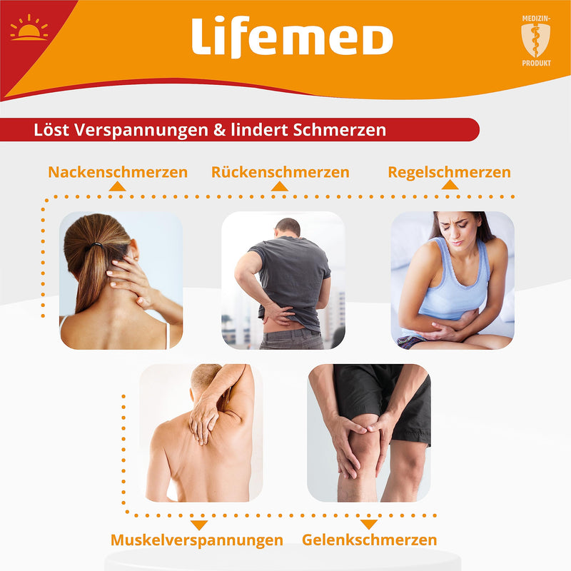 Lifemed Shoulder Warmer, Neck Warmer - 8 Hours Of Heat To Relieve Neck Pain, Tension & Back Pain - Pain Plasters For Shoulder & Neck - Heat Cushion For On The Go - NewNest Australia