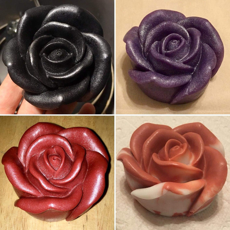 2Pcs/Set 3D Rose Flower Candle Molds, Rose Shaped Craft Art Silicone Mold for Fondant Cake Decoration Making Beeswax Candle Handmade Soap Lotion Bar Crayon Wax Plaster - NewNest Australia