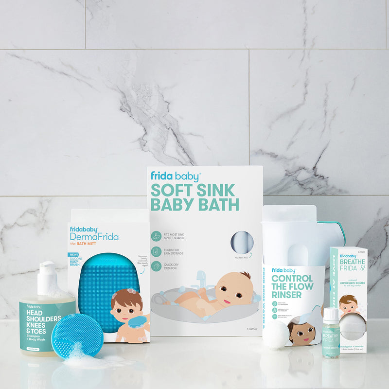 Control The Flow Rinser by Frida Baby Bath Time Rinse Cup with Easy Grip Handle and Removable Rain Shower - NewNest Australia