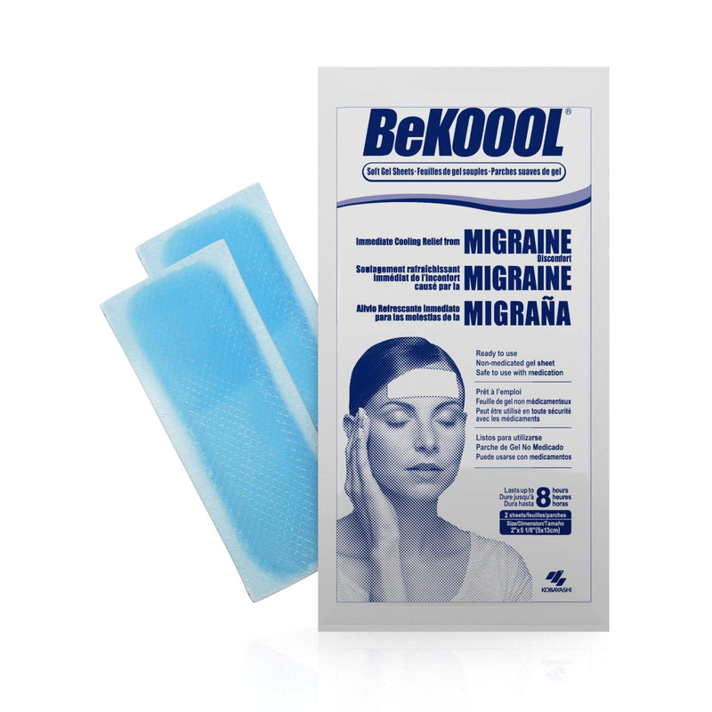 BeKoool Cooling Relief for Migraine Soft Gel Sheets Each, Multicolor, 4 Count - NewNest Australia