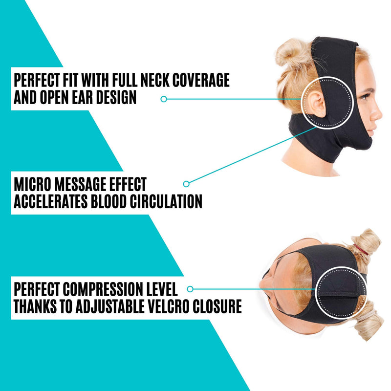 Chin Compression Garment After Liposuction Surgery, Neck Cover Strap Bandage (Small (Pack of 1)) Small (Pack of 1) - NewNest Australia
