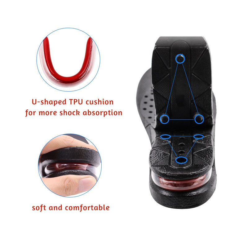 Height Increase Insoles 2-Layer 2 inch Air Cushion Taller Shoes Insoles Heel Insert for Men and Women by ERGOfoot 2 Layer - NewNest Australia