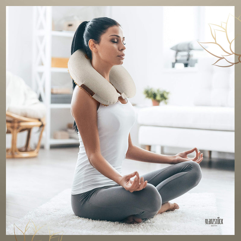 Glanzst√ºck Berlin Health Collection: Premium Neck Pillow, Acupressure Pillow, U Shape Pillow For Home & Travel, Yoga & Meditation, Fight Tension In Neck & Shoulders - NewNest Australia