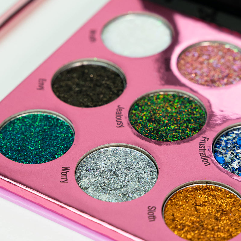 RUDE Sin of Glittony Glitter Palette 15 Eyeshadow Palette - NewNest Australia