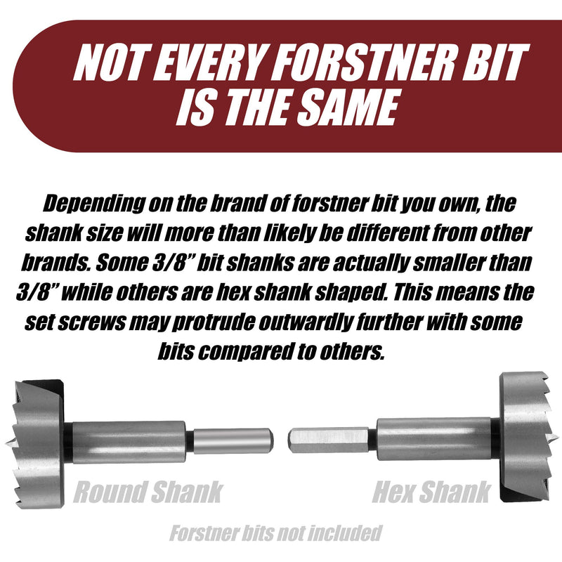 Fulton 10 inch Long Forstner Bit Extension for Adding Over 8" of Drilling Depth to Your Forstner Bit Ideal for Wood Turners Furniture Carpentry and Construction (3/8 inch Collet) - NewNest Australia