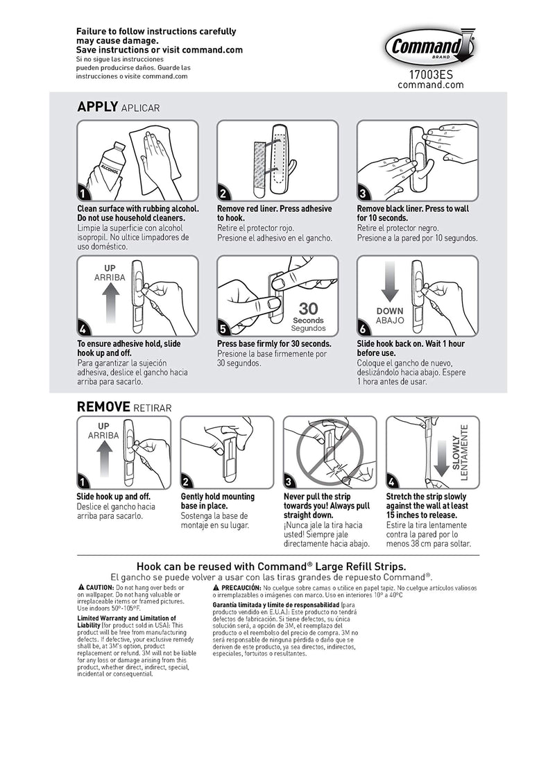 NewNest Australia - Command Large Utility Hooks, White, Ships In Own Container 7 Hooks 