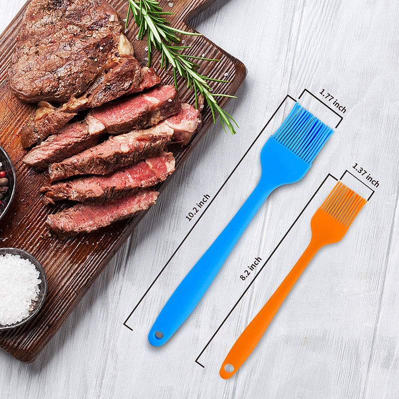 Fanglcy Silicone Basting Brush Pastry Brushes Cooking Set- Pack of 3 Pcs Heat Resistant Basting Brushes and 2 Pcs Silicone Spatulaes for Oil, Baking and BBQ Spreading Dishwasher Safe - NewNest Australia