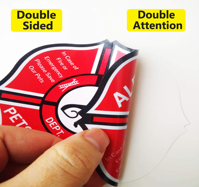 Clever Signs Pet Alert Sticker, Double-Sided 6,Rescue Pet Decals, Pet Alert Stickers for House Home Window Pet Door-Emergency Pet Kit, UV Resistant-Waterproof - NewNest Australia