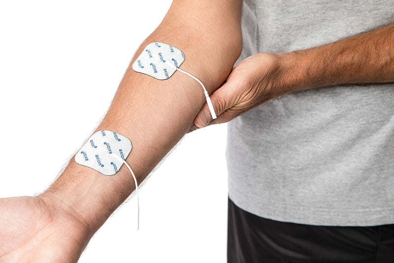 Axion Pack of 16 Electrodes. Square Self-Adhesive Pads 5x5cm for TENS EMS Units with 2mm Connection | Pads for Pain Treatment, Muscle Growth and Massage - NewNest Australia